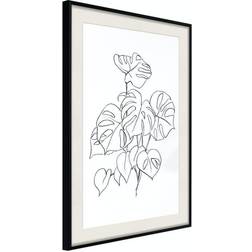 Arkiio Affisch Monochrome Monstera [Poster] 20x30 Poster